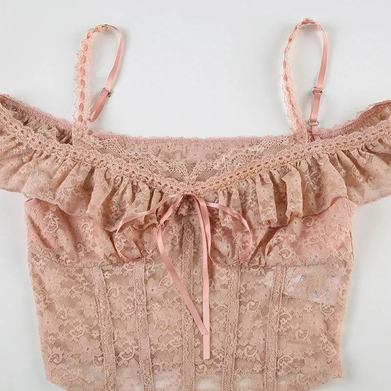 Stylish Work Outfits, Outfit Summer Ideas Coquette Lace Crop Top Stylish Work Outfits, Outfit Summer Ideas Coquette Lace Crop Top