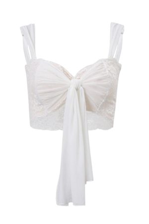 Stylish Work Outfits, Outfit Summer Ideas Coquette Lace Mesh Bra Crop Top