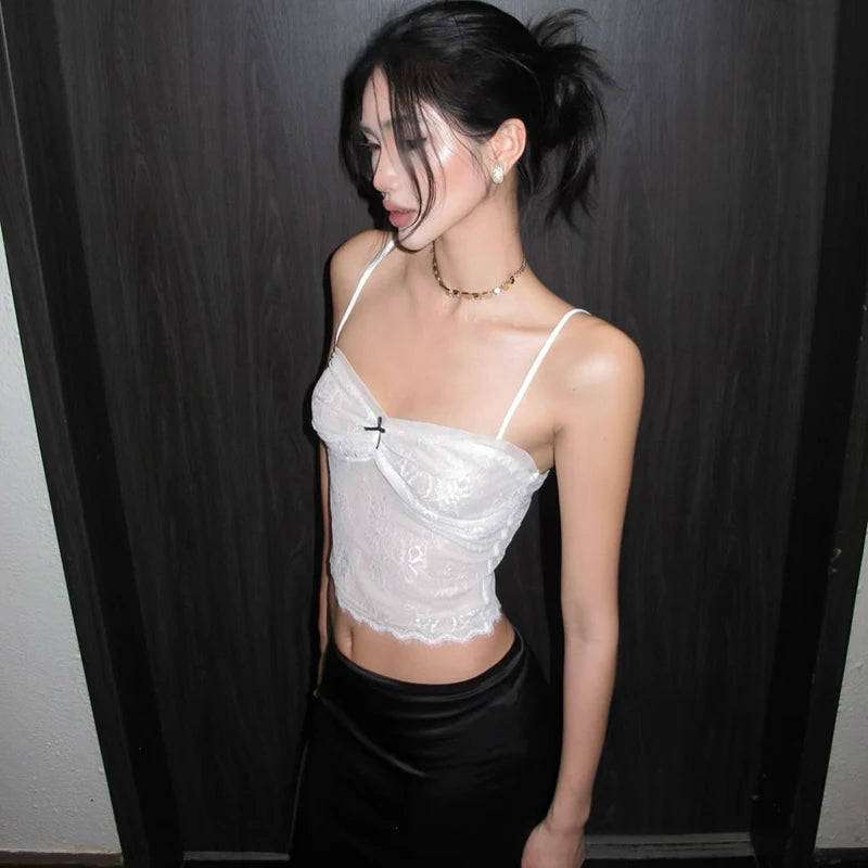 Stylish Work Outfits, Outfit Summer Ideas Coquette Lace Top