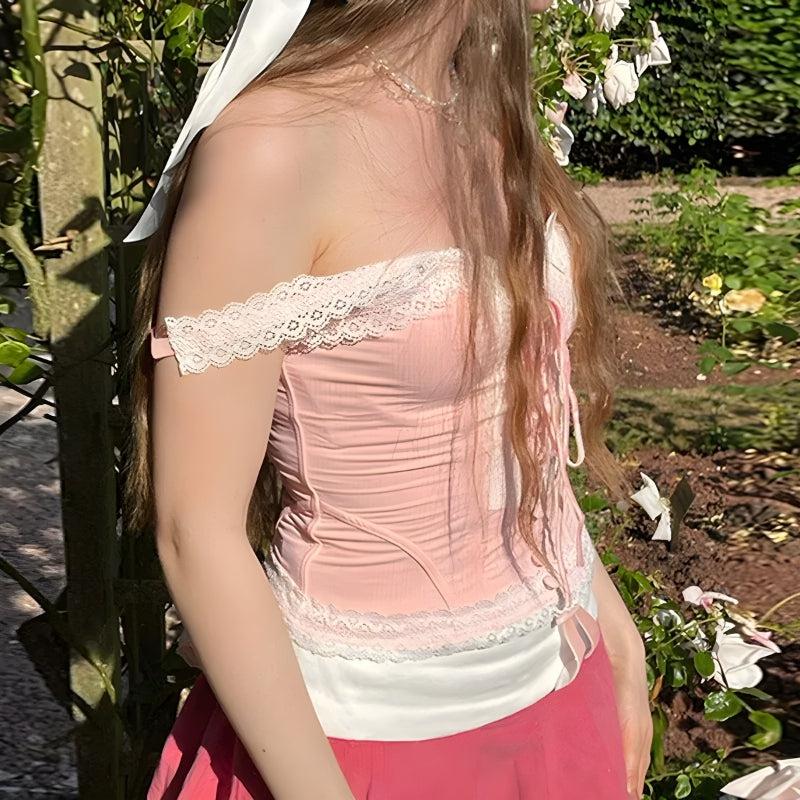 Stylish Work Outfits, Outfit Summer Ideas Coquette Lace Up Corset Top Stylish Work Outfits, Outfit Summer Ideas Coquette Lace Up Corset Top