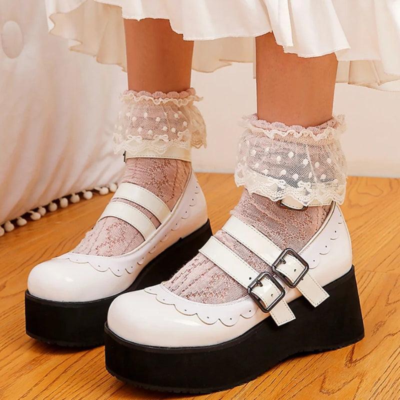 Stylish Work Outfits, Outfit Summer Ideas Coquette Platform Mary Jane Shoes Stylish Work Outfits, Outfit Summer Ideas Coquette Platform Mary Jane Shoes