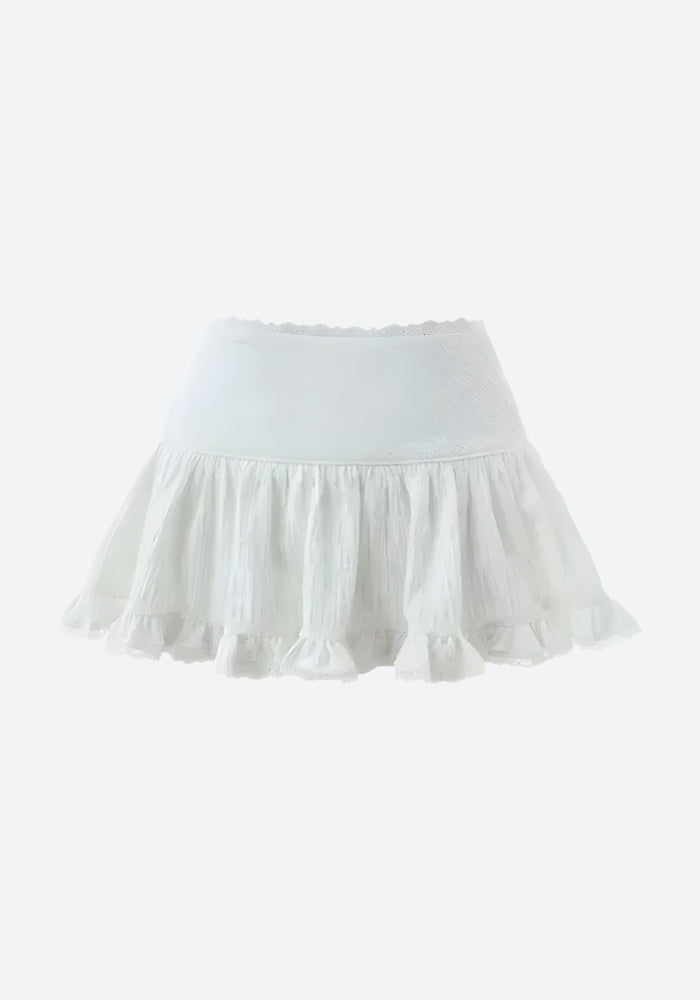Stylish Work Outfits, Outfit Summer Ideas Coquette Ruffled Lace Mini Skirt Stylish Work Outfits, Outfit Summer Ideas Coquette Ruffled Lace Mini Skirt