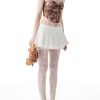 Stylish Work Outfits, Outfit Summer Ideas Coquette Ruffled Lace Mini Skirt