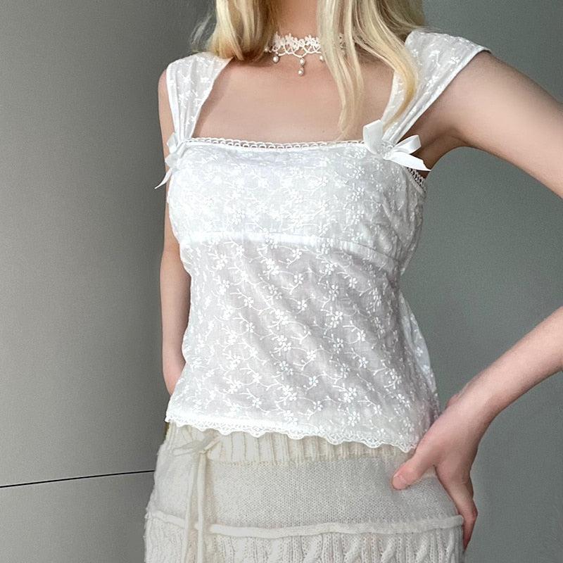 Stylish Work Outfits, Outfit Summer Ideas Coquette Square Neckline Top Stylish Work Outfits, Outfit Summer Ideas Coquette Square Neckline Top