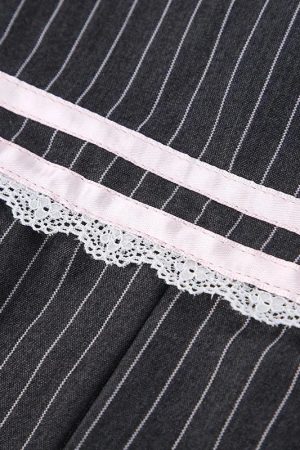 Stylish Work Outfits, Outfit Summer Ideas Coquette Striped Mini Skirt