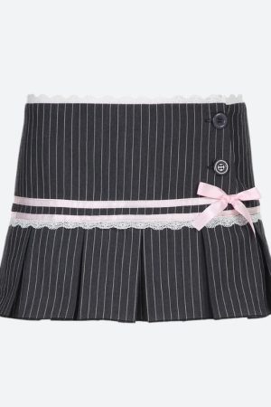 Stylish Work Outfits, Outfit Summer Ideas Coquette Striped Mini Skirt