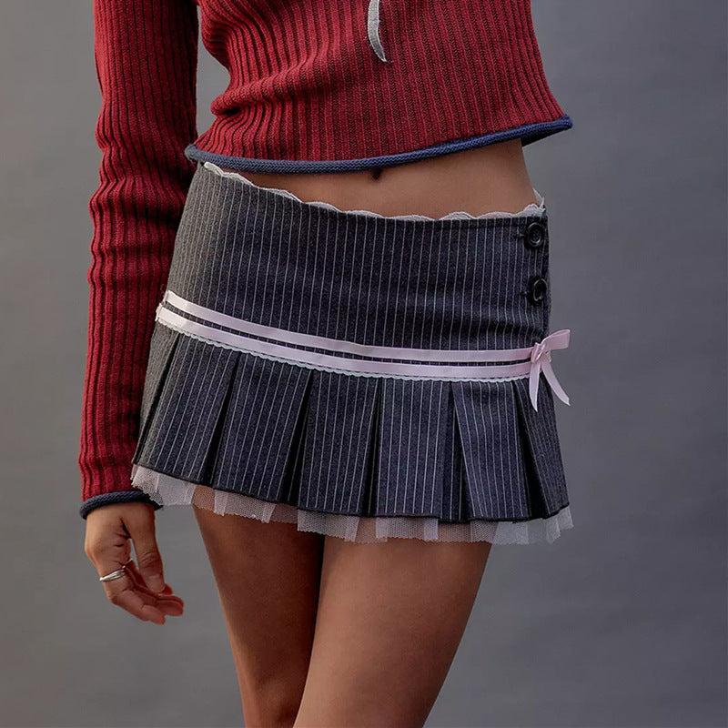 Stylish Work Outfits, Outfit Summer Ideas Coquette Striped Mini Skirt