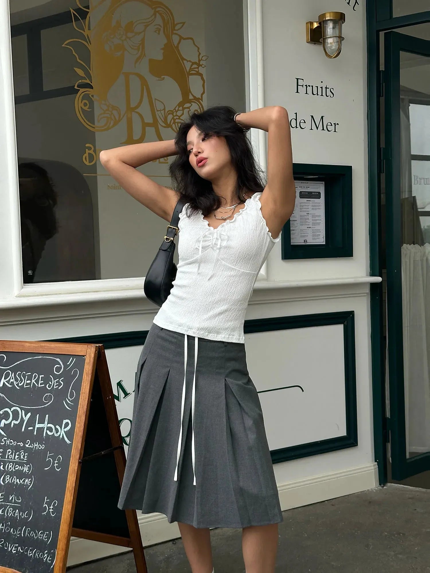 Stylish Work Outfits, Outfit Summer Ideas Coquette Tie Front Top Stylish Work Outfits, Outfit Summer Ideas Coquette Tie Front Top