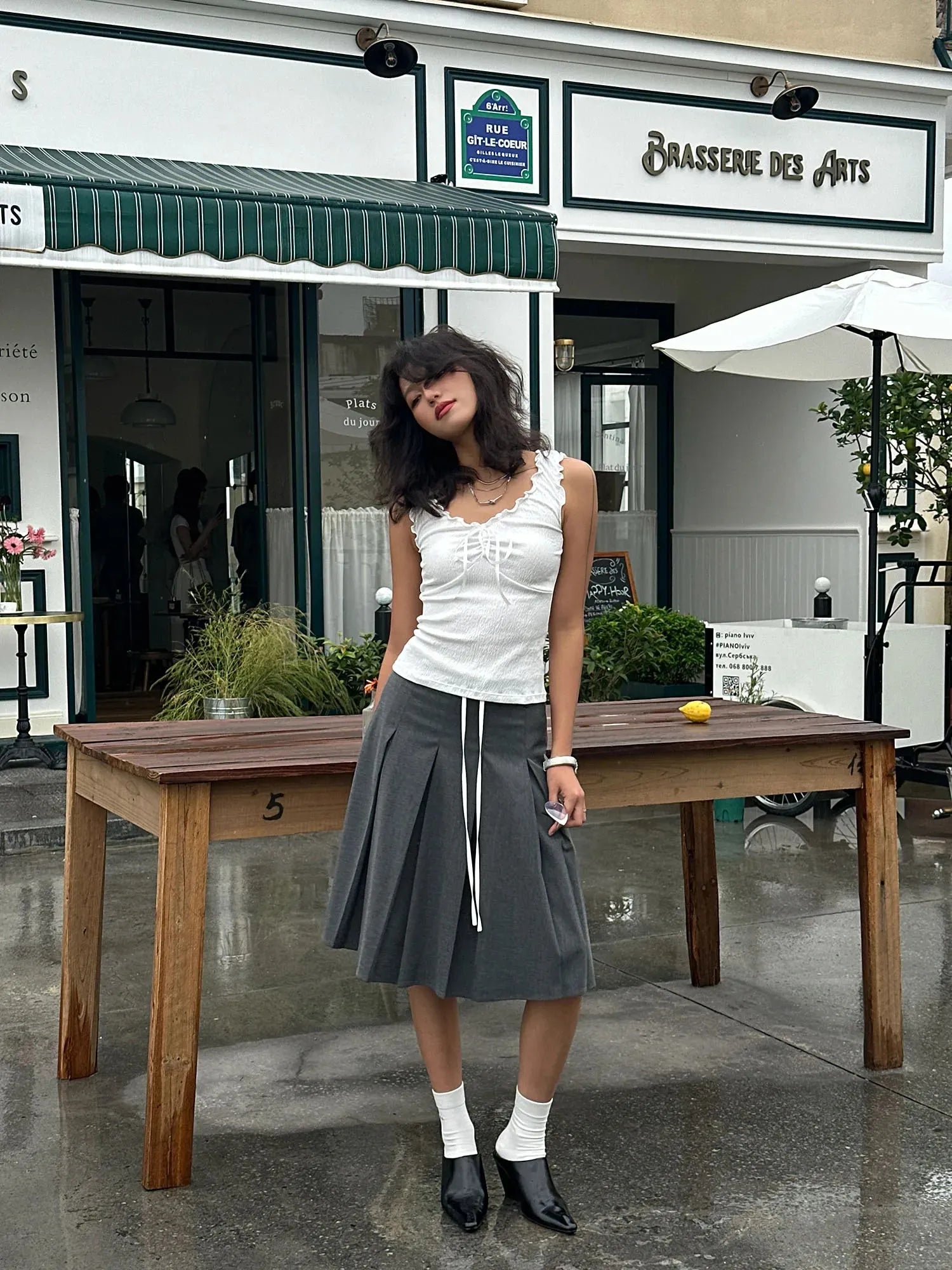 Stylish Work Outfits, Outfit Summer Ideas Coquette Tie Front Top Stylish Work Outfits, Outfit Summer Ideas Coquette Tie Front Top