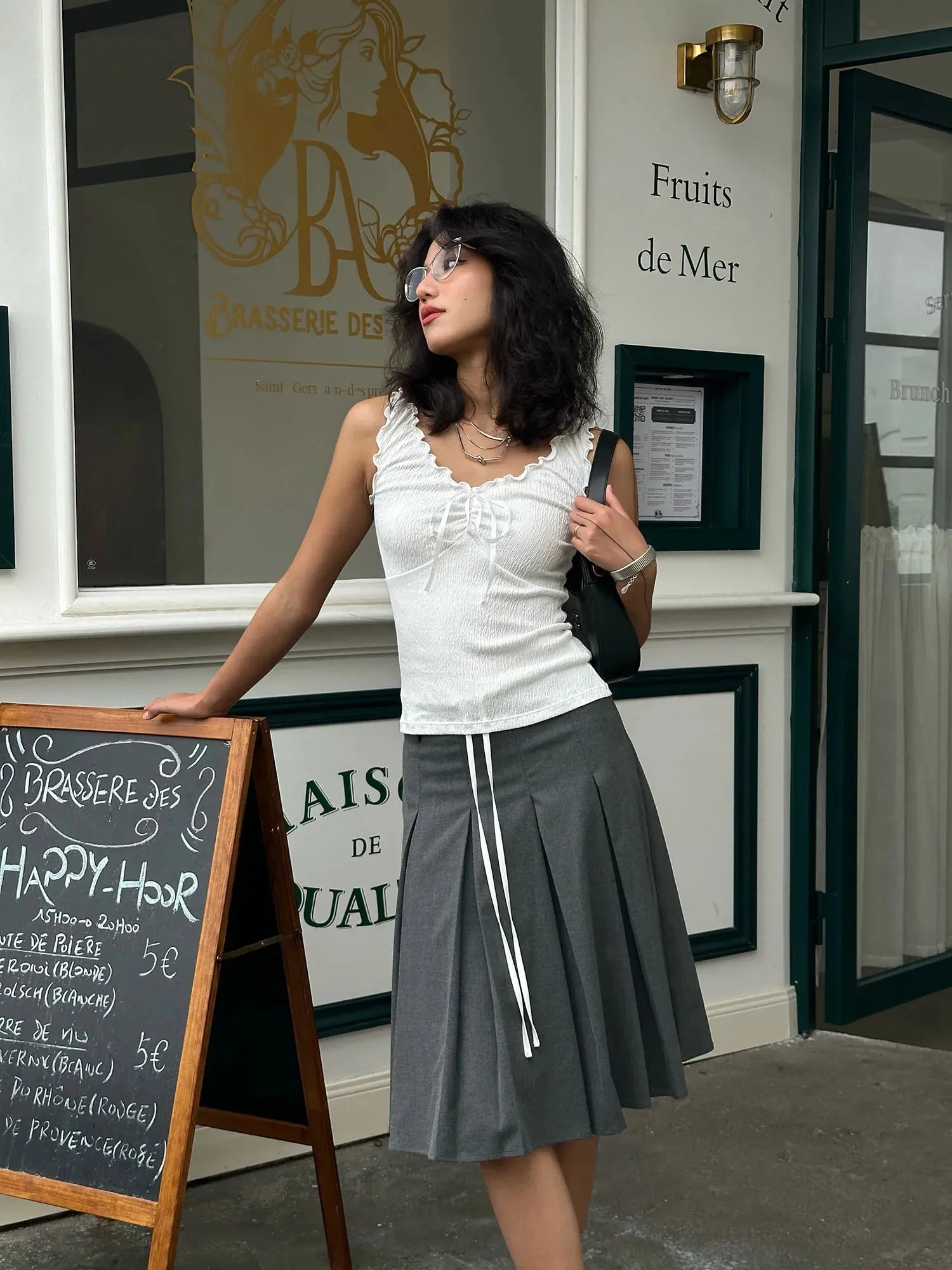 Stylish Work Outfits, Outfit Summer Ideas Coquette Tie Front Top Stylish Work Outfits, Outfit Summer Ideas Coquette Tie Front Top