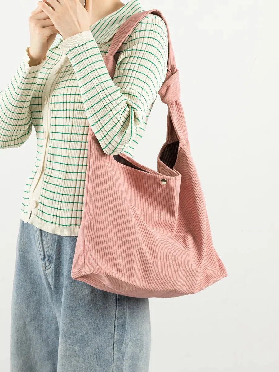 Stylish Work Outfits, Outfit Summer Ideas Corduroy Hobo Shoulder Bag