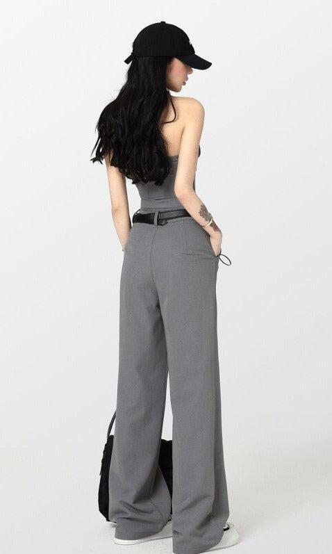 Stylish Work Outfits, Outfit Summer Ideas Corset Top & Wide Leg Pants Two Piece Set
