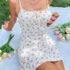 Stylish Work Outfits, Outfit Summer Ideas Cottagecore Floral Ruched Mini Dress