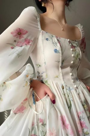 Stylish Work Outfits, Outfit Summer Ideas Cottagecore Maxi Dress