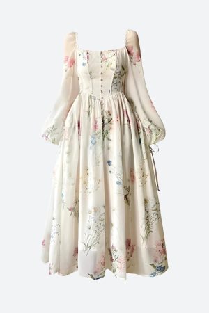 Stylish Work Outfits, Outfit Summer Ideas Cottagecore Maxi Dress