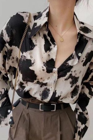 Stylish Work Outfits, Outfit Summer Ideas Cow Print Shirt