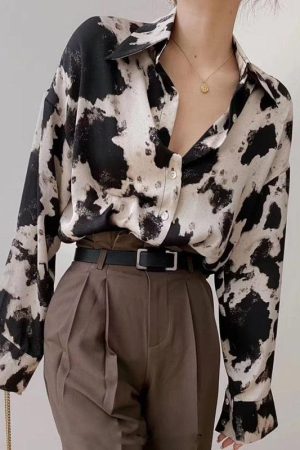 Stylish Work Outfits, Outfit Summer Ideas Cow Print Shirt