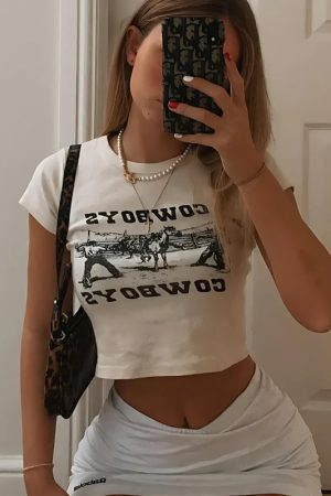 Stylish Work Outfits, Outfit Summer Ideas Cowboys Crop Tee