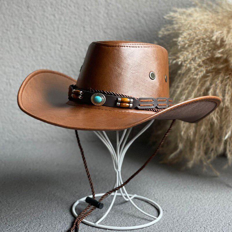 Stylish Work Outfits, Outfit Summer Ideas Cowgirl Adjustable Faux Leather Western Hat Stylish Work Outfits, Outfit Summer Ideas Cowgirl Adjustable Faux Leather Western Hat
