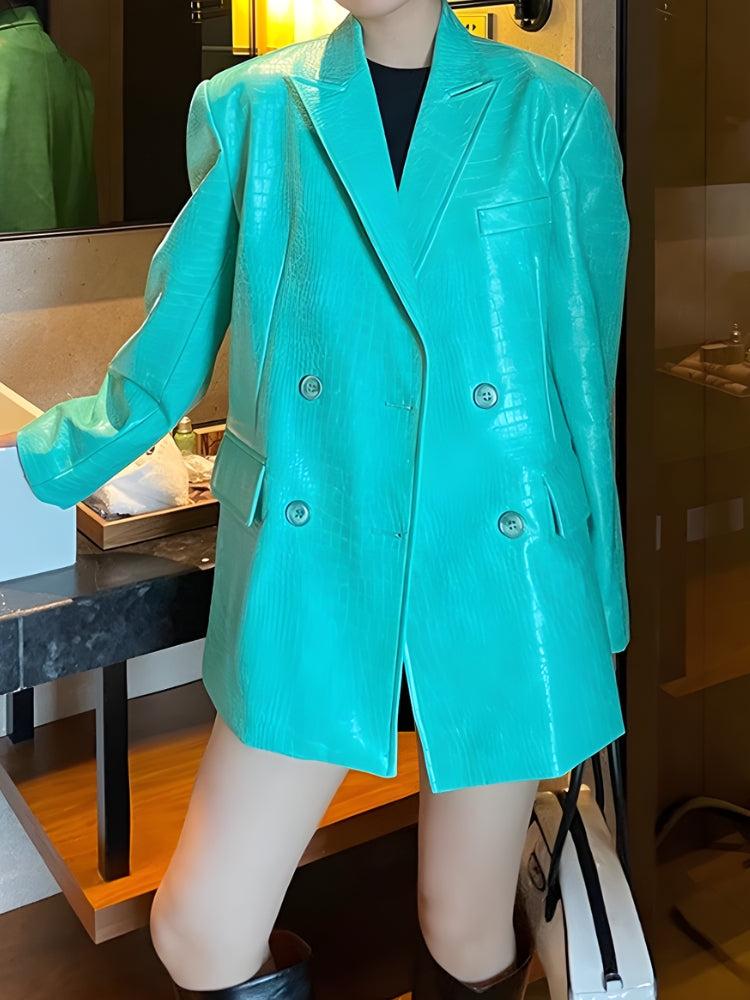 Stylish Work Outfits, Outfit Summer Ideas Crocodile Blazer Jacket Stylish Work Outfits, Outfit Summer Ideas Crocodile Blazer Jacket