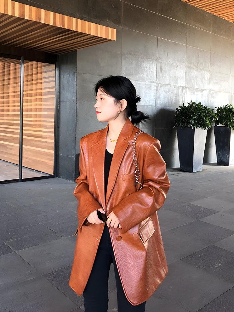 Stylish Work Outfits, Outfit Summer Ideas Crocodile Blazer Jacket Stylish Work Outfits, Outfit Summer Ideas Crocodile Blazer Jacket