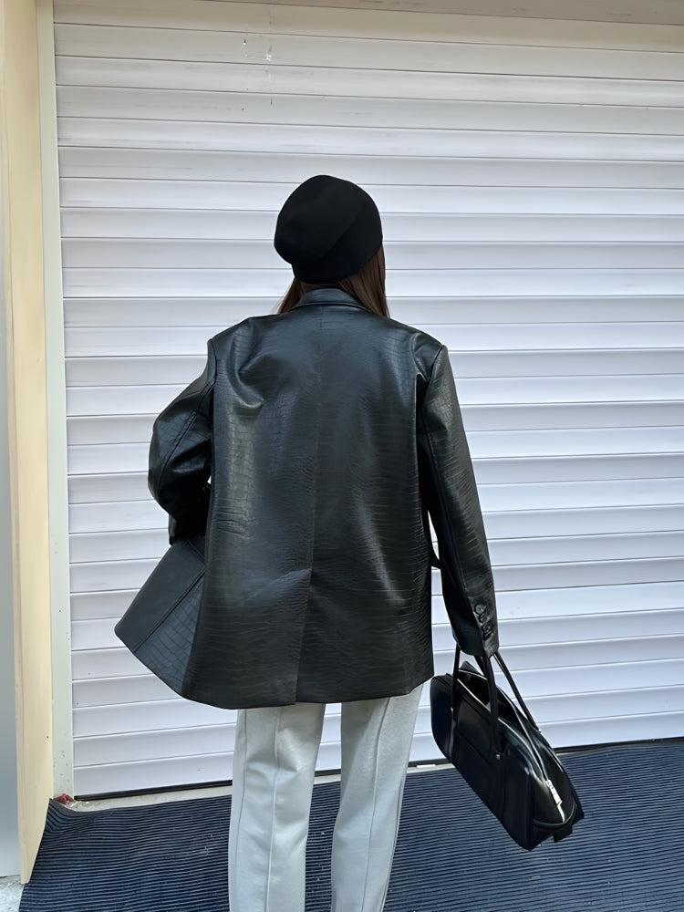Stylish Work Outfits, Outfit Summer Ideas Crocodile Blazer Jacket Stylish Work Outfits, Outfit Summer Ideas Crocodile Blazer Jacket