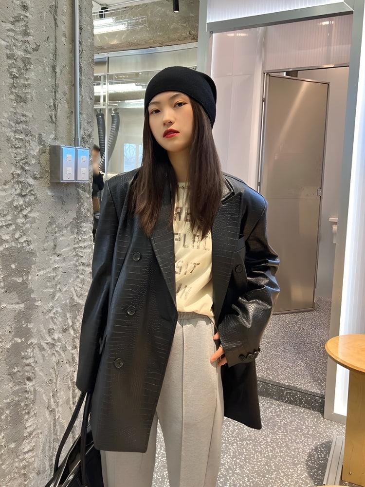 Stylish Work Outfits, Outfit Summer Ideas Crocodile Blazer Jacket Stylish Work Outfits, Outfit Summer Ideas Crocodile Blazer Jacket