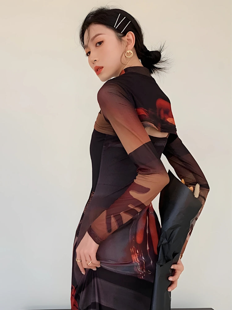 Stylish Work Outfits, Outfit Summer Ideas Crop Top & Mesh Midi Dress Two Piece Set Stylish Work Outfits, Outfit Summer Ideas Crop Top & Mesh Midi Dress Two Piece Set