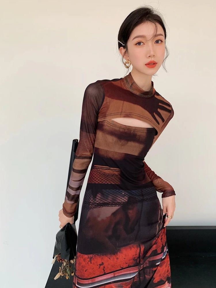 Stylish Work Outfits, Outfit Summer Ideas Crop Top & Mesh Midi Dress Two Piece Set Stylish Work Outfits, Outfit Summer Ideas Crop Top & Mesh Midi Dress Two Piece Set