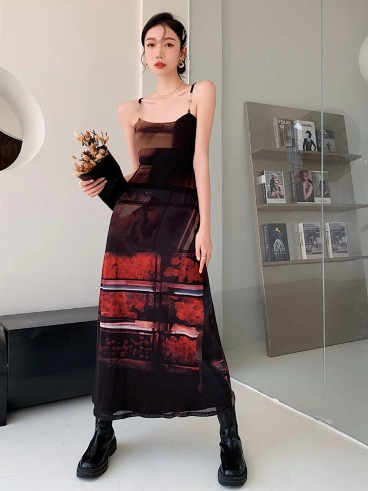 Stylish Work Outfits, Outfit Summer Ideas Crop Top & Mesh Midi Dress Two Piece Set Stylish Work Outfits, Outfit Summer Ideas Crop Top & Mesh Midi Dress Two Piece Set