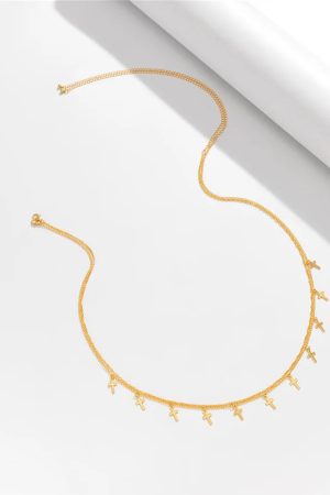 Stylish Work Outfits, Outfit Summer Ideas Cross Belly Chain