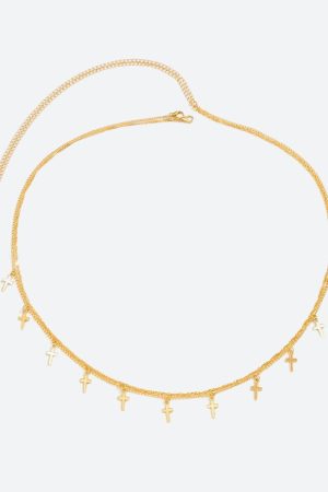 Stylish Work Outfits, Outfit Summer Ideas Cross Belly Chain