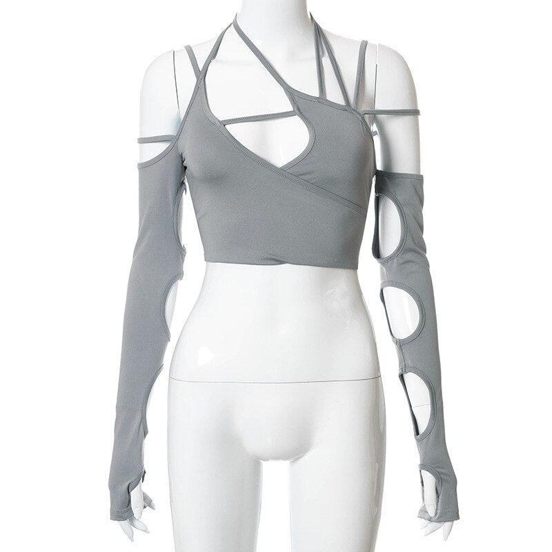 Stylish Work Outfits, Outfit Summer Ideas Cut-Out Halter Top Stylish Work Outfits, Outfit Summer Ideas Cut-Out Halter Top
