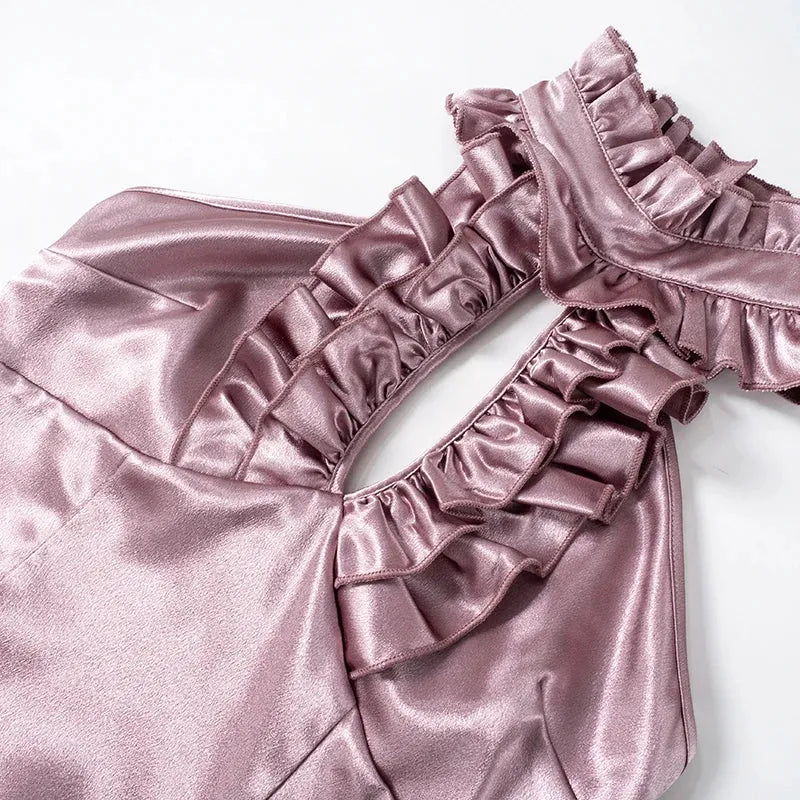 Stylish Work Outfits, Outfit Summer Ideas Cut Out Ruffled Halter Neck Top Stylish Work Outfits, Outfit Summer Ideas Cut Out Ruffled Halter Neck Top