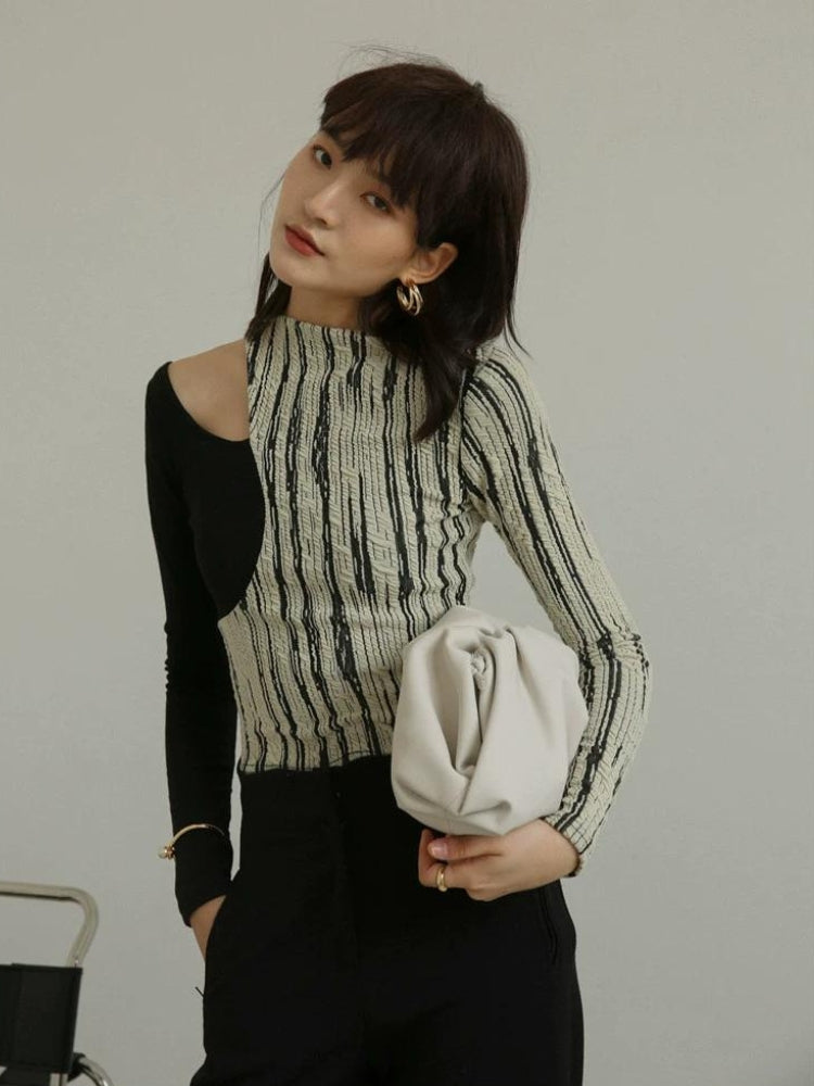 Stylish Work Outfits, Outfit Summer Ideas Cut Out Shoulder Patch Top