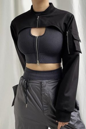 Stylish Work Outfits, Outfit Summer Ideas Cyberpunk Bolero Jacket