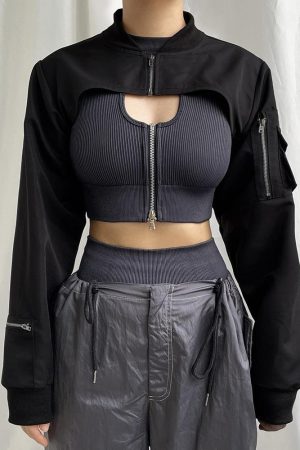 Stylish Work Outfits, Outfit Summer Ideas Cyberpunk Bolero Jacket