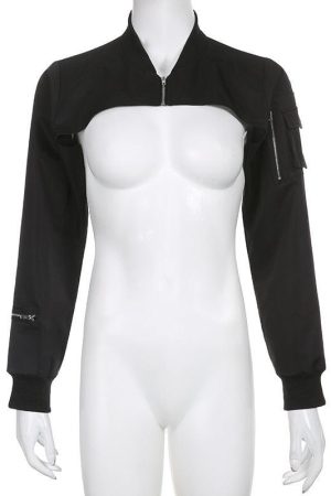 Stylish Work Outfits, Outfit Summer Ideas Cyberpunk Bolero Jacket