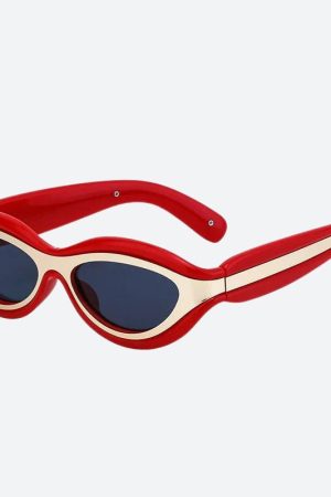 Stylish Work Outfits, Outfit Summer Ideas Cyberpunk Cat Eye Sunglasses