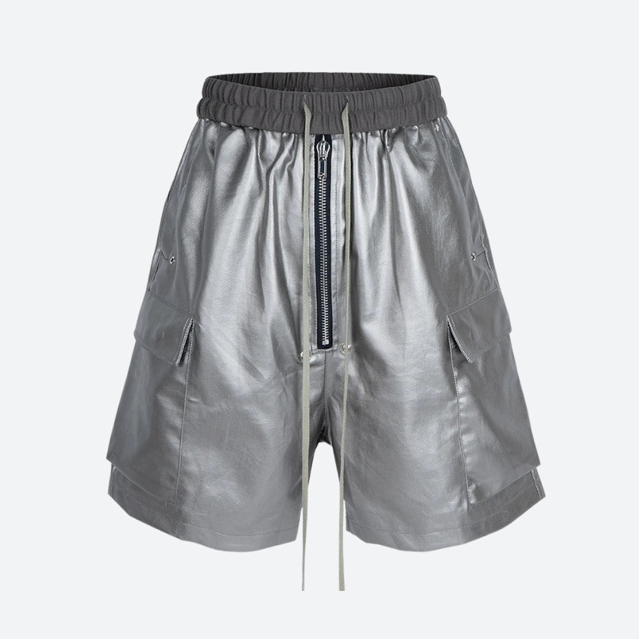 Stylish Work Outfits, Outfit Summer Ideas Cyberpunk Faux Leather Shorts Stylish Work Outfits, Outfit Summer Ideas Cyberpunk Faux Leather Shorts