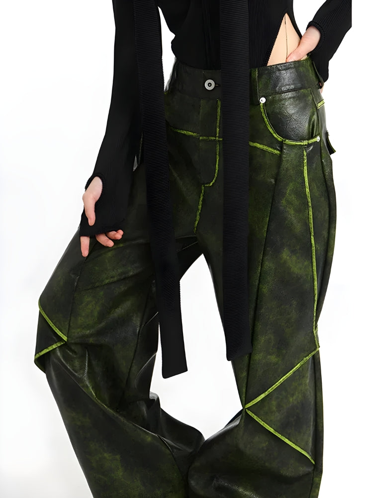 Stylish Work Outfits, Outfit Summer Ideas Cyberpunk Forest Faux Leather Pants Stylish Work Outfits, Outfit Summer Ideas Cyberpunk Forest Faux Leather Pants