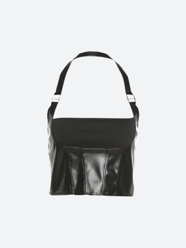 Stylish Work Outfits, Outfit Summer Ideas Cyberpunk Halter Neck Crop Top Stylish Work Outfits, Outfit Summer Ideas Cyberpunk Halter Neck Crop Top
