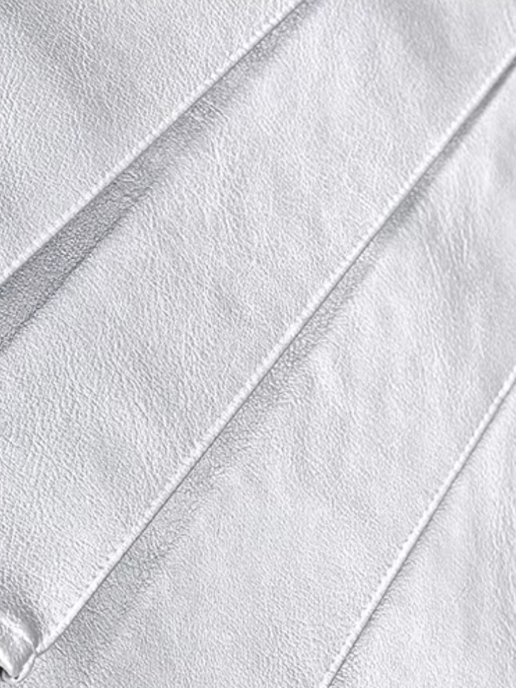 Stylish Work Outfits, Outfit Summer Ideas Cyberpunk Metallic Mini Skirt Stylish Work Outfits, Outfit Summer Ideas Cyberpunk Metallic Mini Skirt