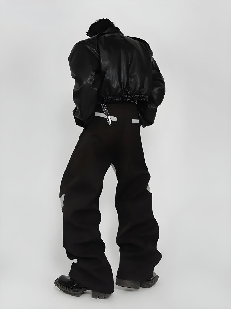 Stylish Work Outfits, Outfit Summer Ideas Cyberpunk Patchwork Wide Leg Pants