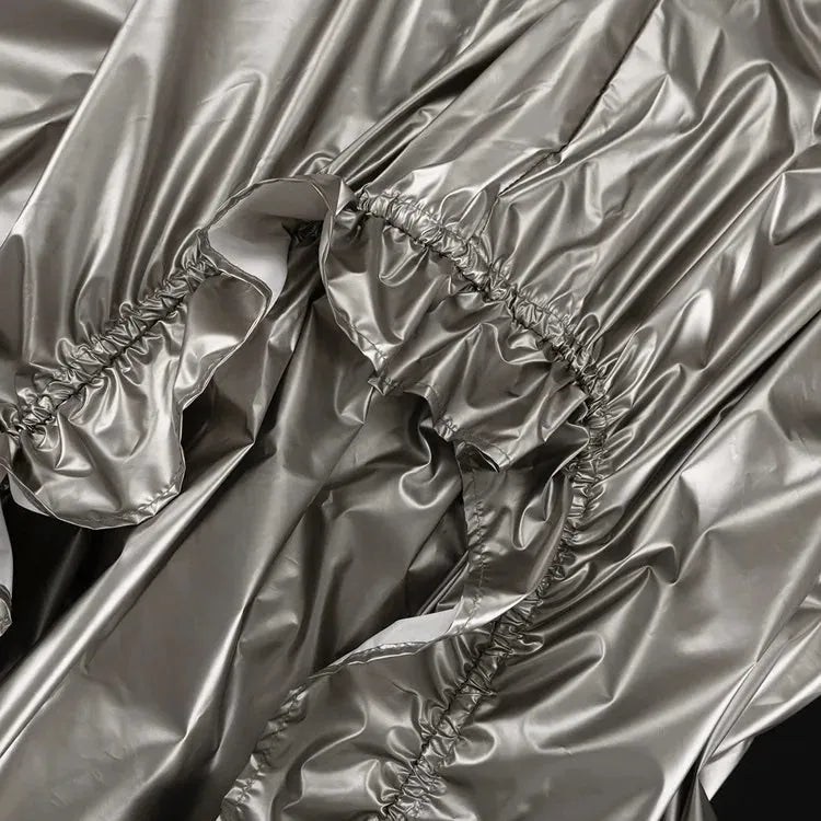 Stylish Work Outfits, Outfit Summer Ideas Cyberpunk Ruched Parachute Maxi Skirt Stylish Work Outfits, Outfit Summer Ideas Cyberpunk Ruched Parachute Maxi Skirt