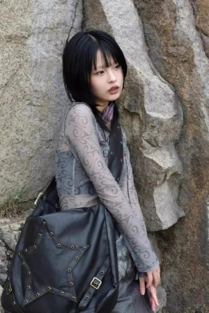 Stylish Work Outfits, Outfit Summer Ideas Cyberpunk Sheer Top