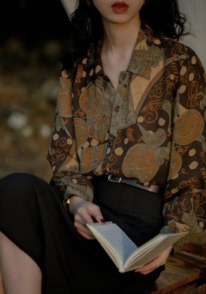 Stylish Work Outfits, Outfit Summer Ideas Dark Academia Artistic Figures Shirt