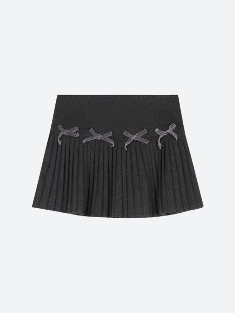 Stylish Work Outfits, Outfit Summer Ideas Dark Academia Bow Pleated Mini Skirt Stylish Work Outfits, Outfit Summer Ideas Dark Academia Bow Pleated Mini Skirt