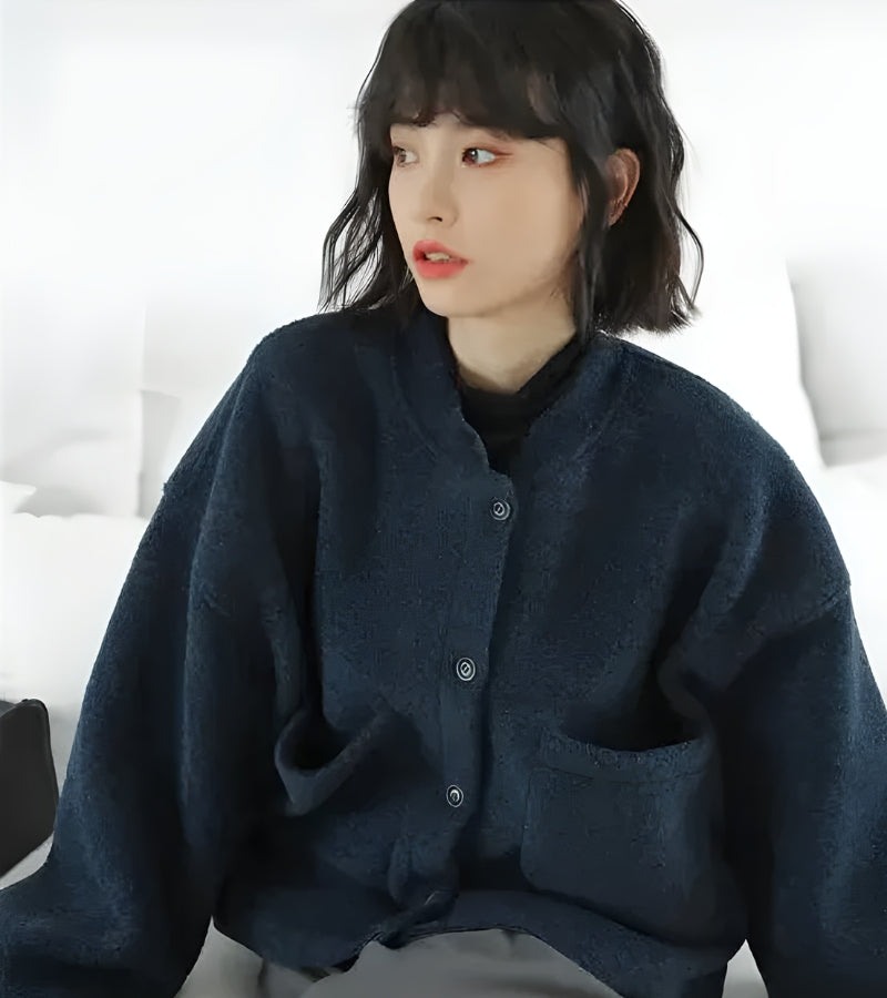 Stylish Work Outfits, Outfit Summer Ideas Dark Academia Button Up Pockets Cardigan Stylish Work Outfits, Outfit Summer Ideas Dark Academia Button Up Pockets Cardigan