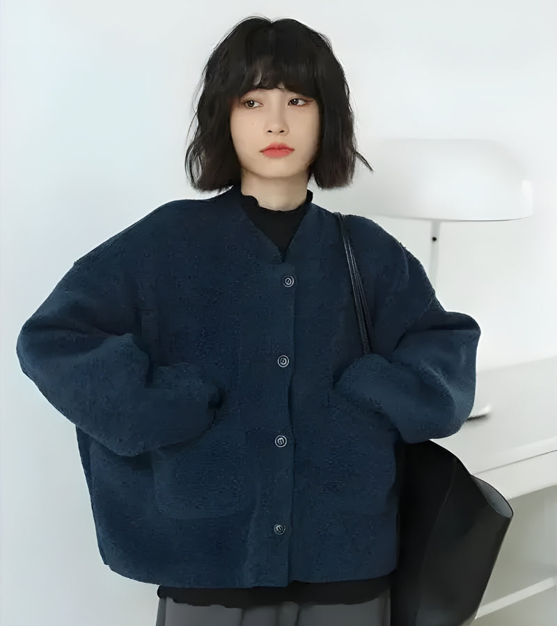 Stylish Work Outfits, Outfit Summer Ideas Dark Academia Button Up Pockets Cardigan